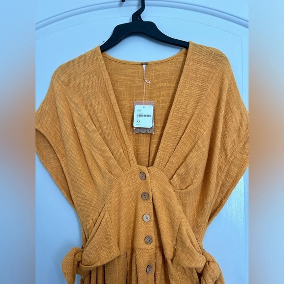 Free People Jacinta Midi Flowy Boho Dress NWT size XS - Picture 6 of 10